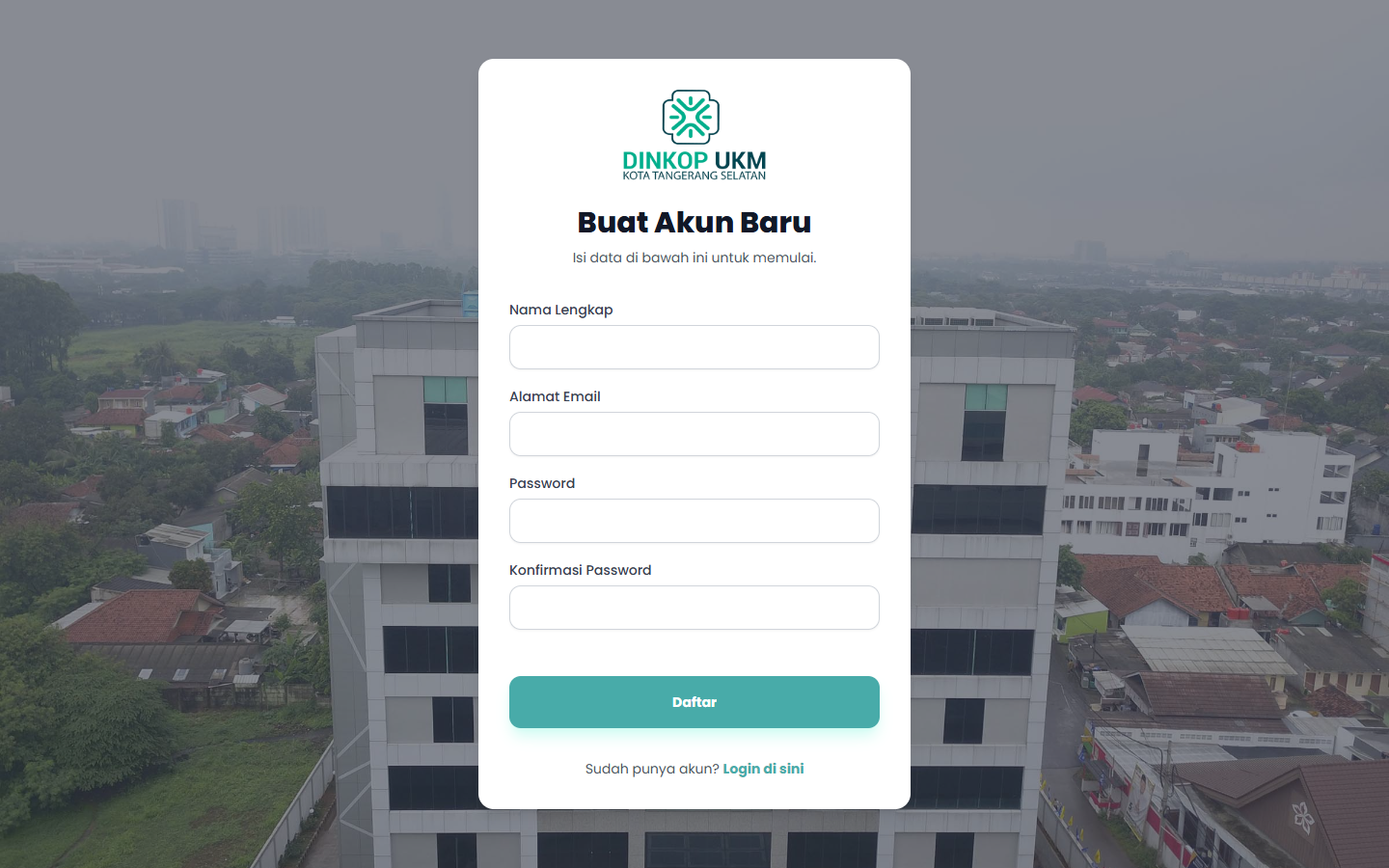 Halaman Registrasi